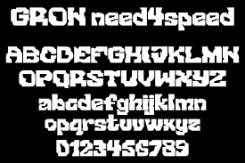 Font GRON Need4speed
